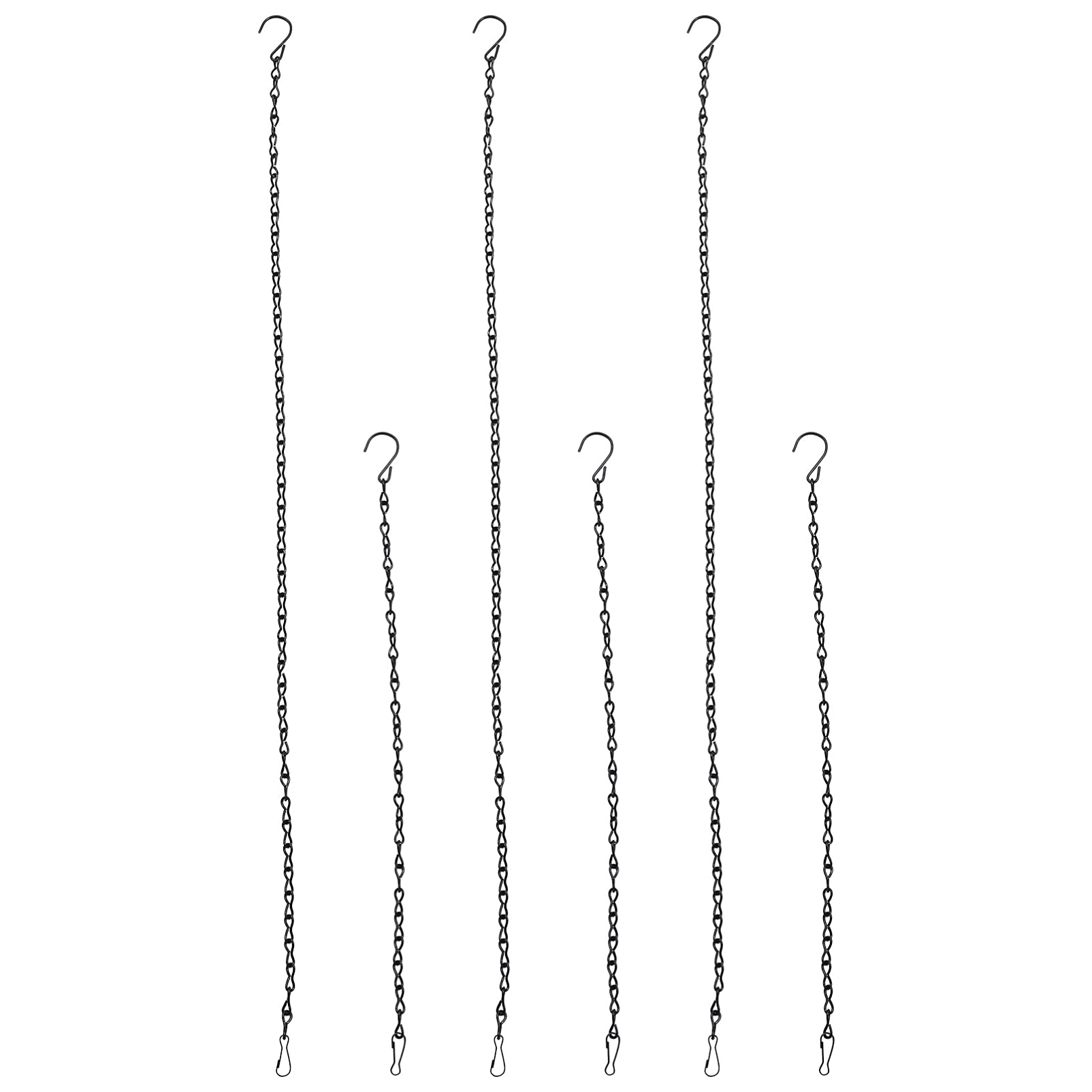 YARNOW 6pcs Hanging Basket Chains - Heavy Duty Replacement Chains for Flower Pots, Bird Feeders, Planters, Lanterns & Outdoor Decor - Perfect for Garden, Patio, Balcony & Home Decoration