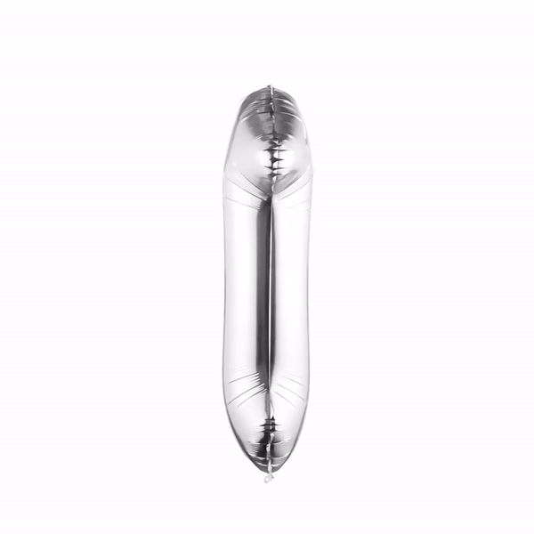 Balloonify Silver Mylar Number 1 Balloon - 40 Inch Large Foil Balloon for Birthday Parties, Anniversaries & Celebrations - 1 Count Box