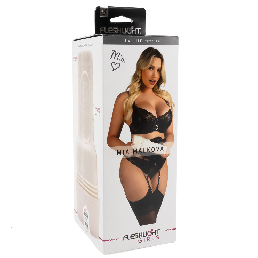 Fleshlight Girls Mia Malkova Lvl Up Textured Vaginal Masturbator - Realistic Male Sex Toy for Enhanced Pleasure | Perfect for Solo Play & Couples Use