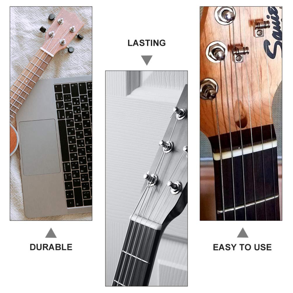 6-Piece Electric Guitar Bone Nut Replacement Set - Bass & Acoustic Guitar Nut Blanks for Electric, Classical, Mandolin - Perfect for DIY Guitar Repair & Maintenance