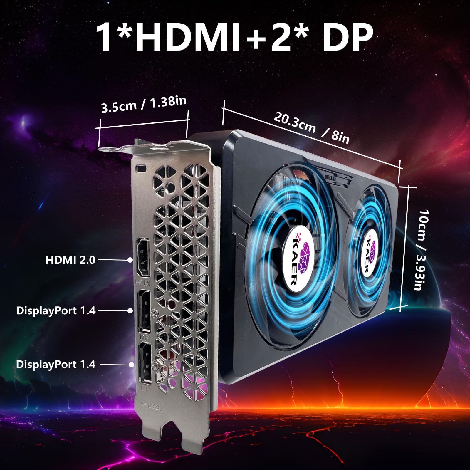 NVIDIA GTX 1060 6GB GDDR5 192-bit Gaming Graphics Card - 8K HDR VR Ready, DirectX 12 PCIe 3.0 x16, Dual Cooling Fans (HDMI + 2xDP) - Perfect for PC Gaming, Video Editing & Cryptocurrency Mining