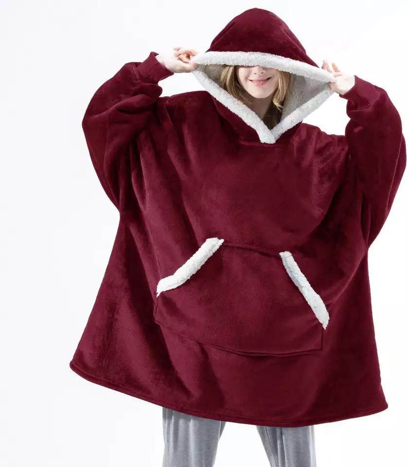 Oversized Blanket Hoodie - Cozy Fleece Wearable Blanket for Women & Men | Perfect for Lounging, Netflix, Camping & Cold Weather