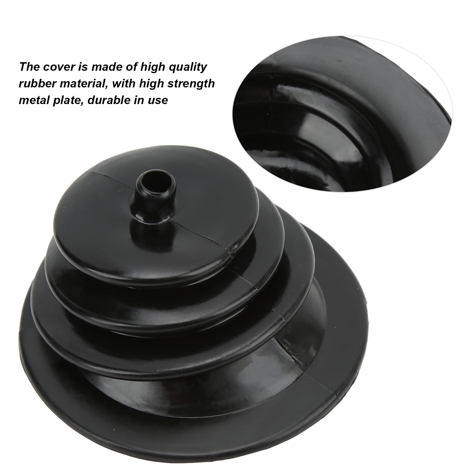 Astibym Black Round 5.250in High Accuracy Shifter Boot Plate - Premium Dust Cover for Car Gear Shift Head | Perfect for Manual Transmission Upgrades & Shift Accessories | Ideal for Racing, Daily Driving & Car Enthusiasts