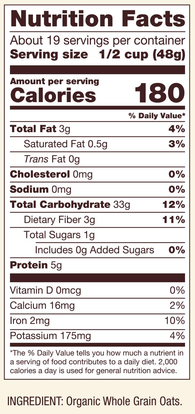 Organic Gluten Free Rolled Oats - Bob's Red Mill Old Fashioned Oats, 32oz (4-Pack) | Breakfast Cereal, Baking, Smoothie & Oatmeal Recipes