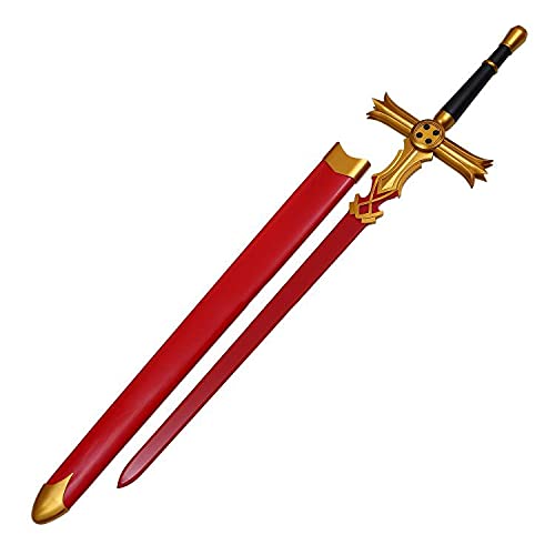 RealFireNSteel - Demon Sword Replica of Mikaela Hyakuya from Seraph of the End, Anime Cosplay Prop, Wooden Blood Version - Perfect for Halloween, Anime Conventions & Collector Displays