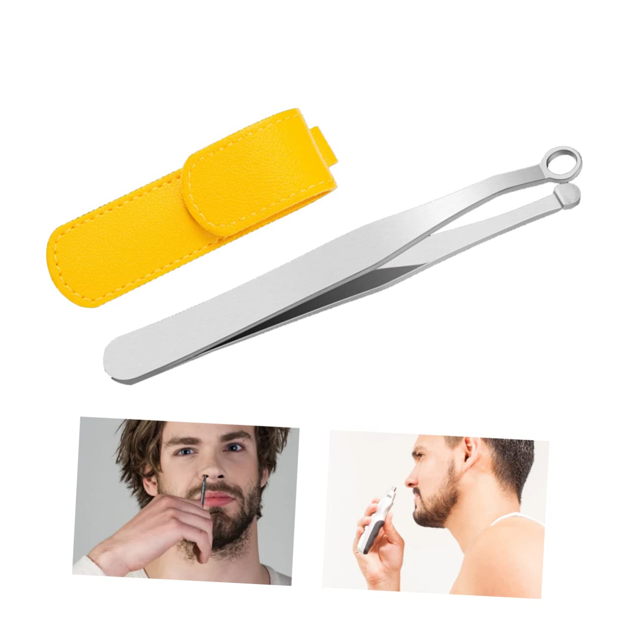 Waterproof Stainless Steel Nose Hair Trimmer - Compact Round Head Design for Easy Grooming, Travel & Makeup Bag Essentials