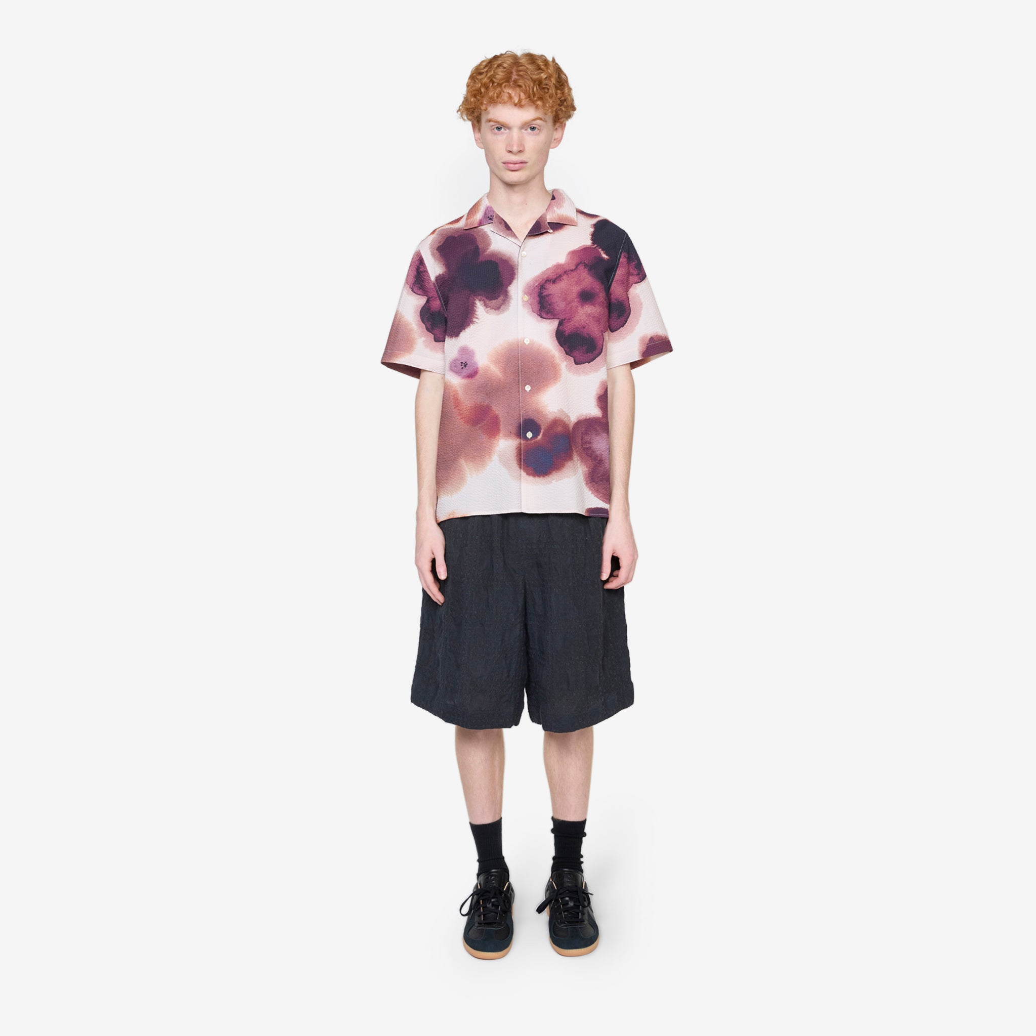 Saleh Faded Black Seercheck Shorts - Stylish & Comfortable Men's Casual Shorts for Summer, Beach, and Outdoor Activities