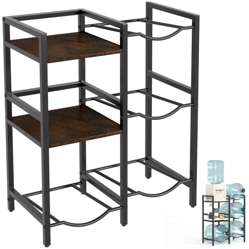 4Holder-2Shelf-Walnut Wood Color