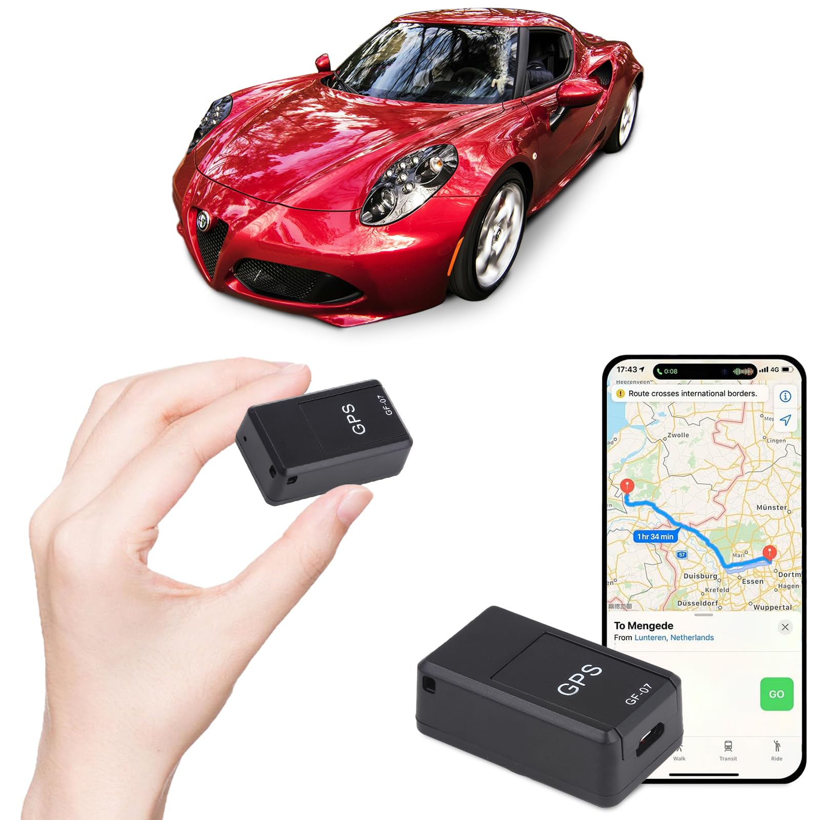 Real-Time Mini Magnetic GPS Tracker for Vehicles - Global Coverage Location Device for Trucks, Persons & Pets | No Subscription & No Monthly Fee | Perfect for Fleet Management, Personal Safety & Pet Tracking