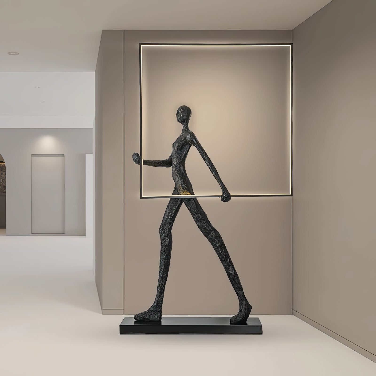 Modern Aeon Sculpture Floor Lamp - Adjustable LED Standing Light for Living Room, Bedroom & Office - Elegant Home Decor & Ambient Lighting
