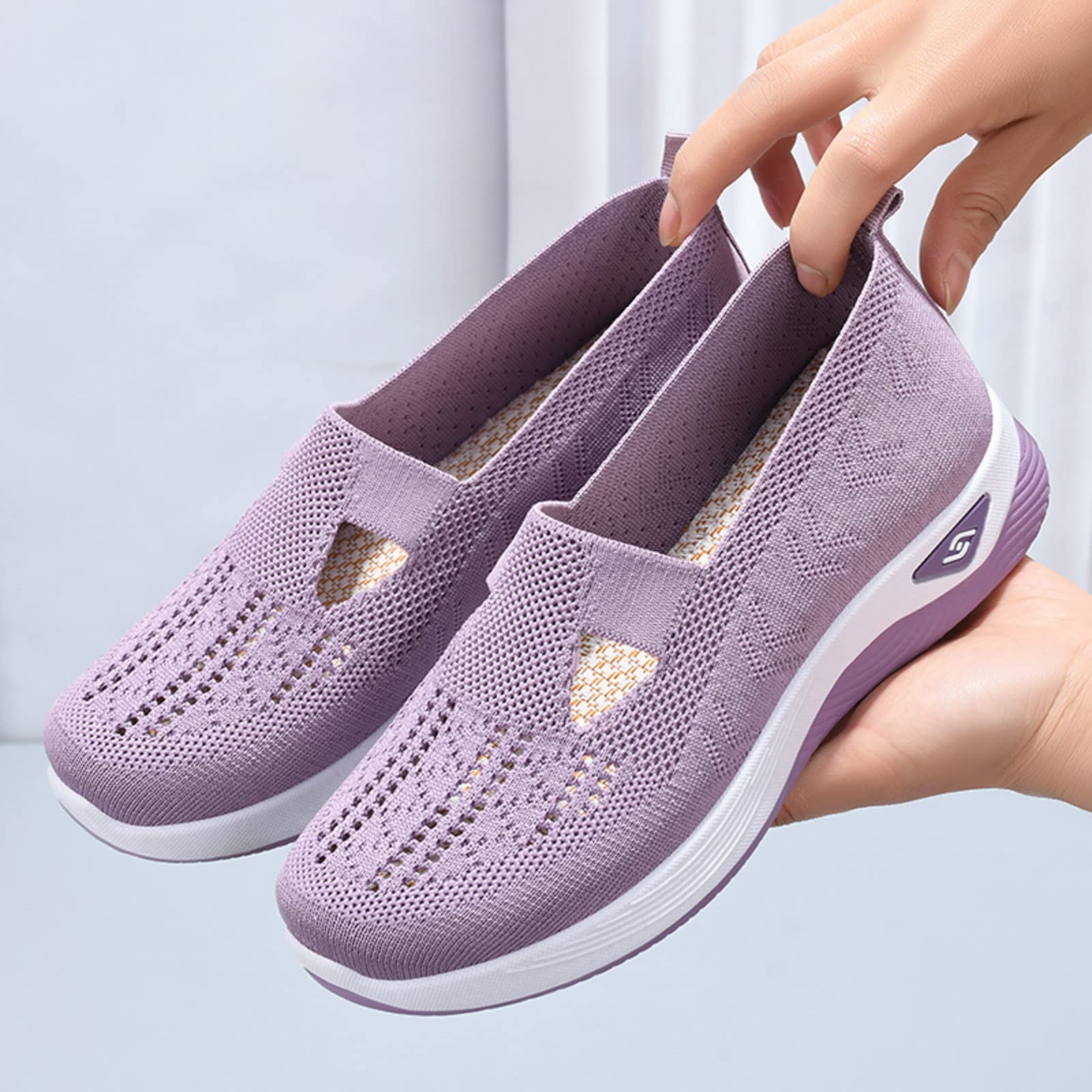 **Women's & Men's Breathable Orthopedic Slip-On Casual Shoes - Comfortable Walking Sneakers for Work, Travel & Everyday Wear**