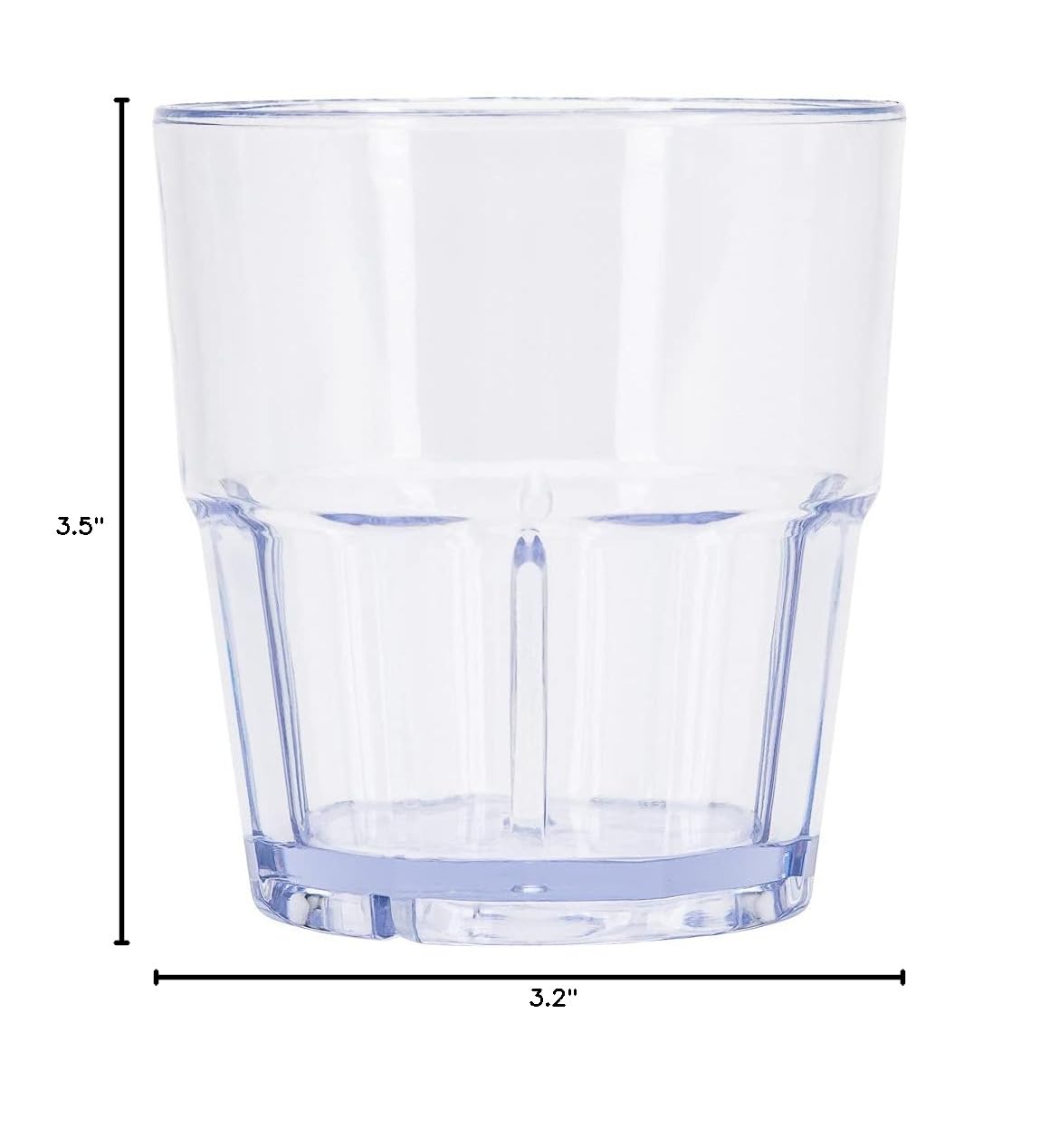 50-Pack 9oz Shatterproof Plastic Tumblers - Clear Stackable Dishwasher-Safe Drinking Glasses for Restaurants, Bars, Parties & Outdoor Events