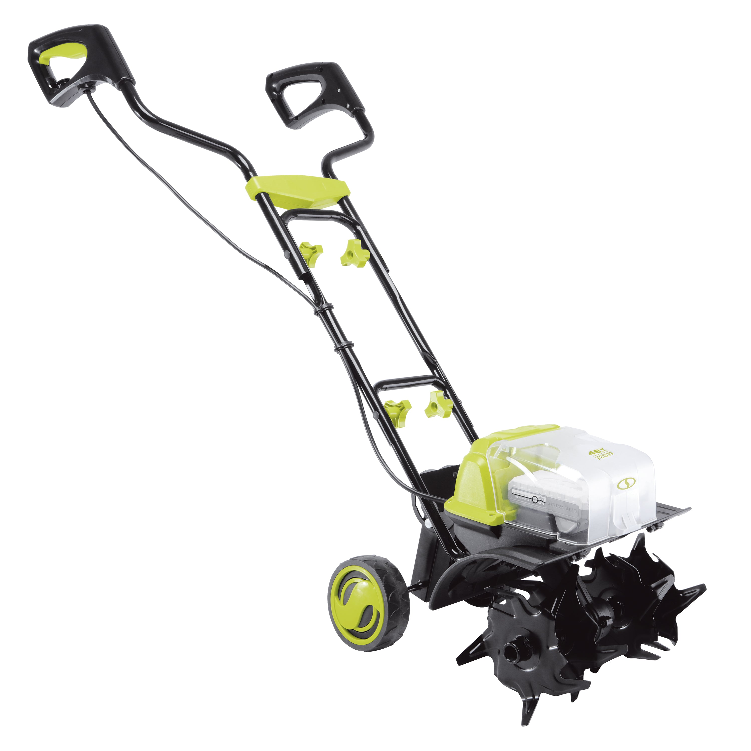 Sun Joe 24V X2 TLR14 CT 48 Volt IONMAX Cordless Garden Tiller & Cultivator - Battery Powered Soil Cultivator for Home Gardening, Landscaping & Yard Work | Perfect for Flower Beds, Vegetable Gardens & Small Farms