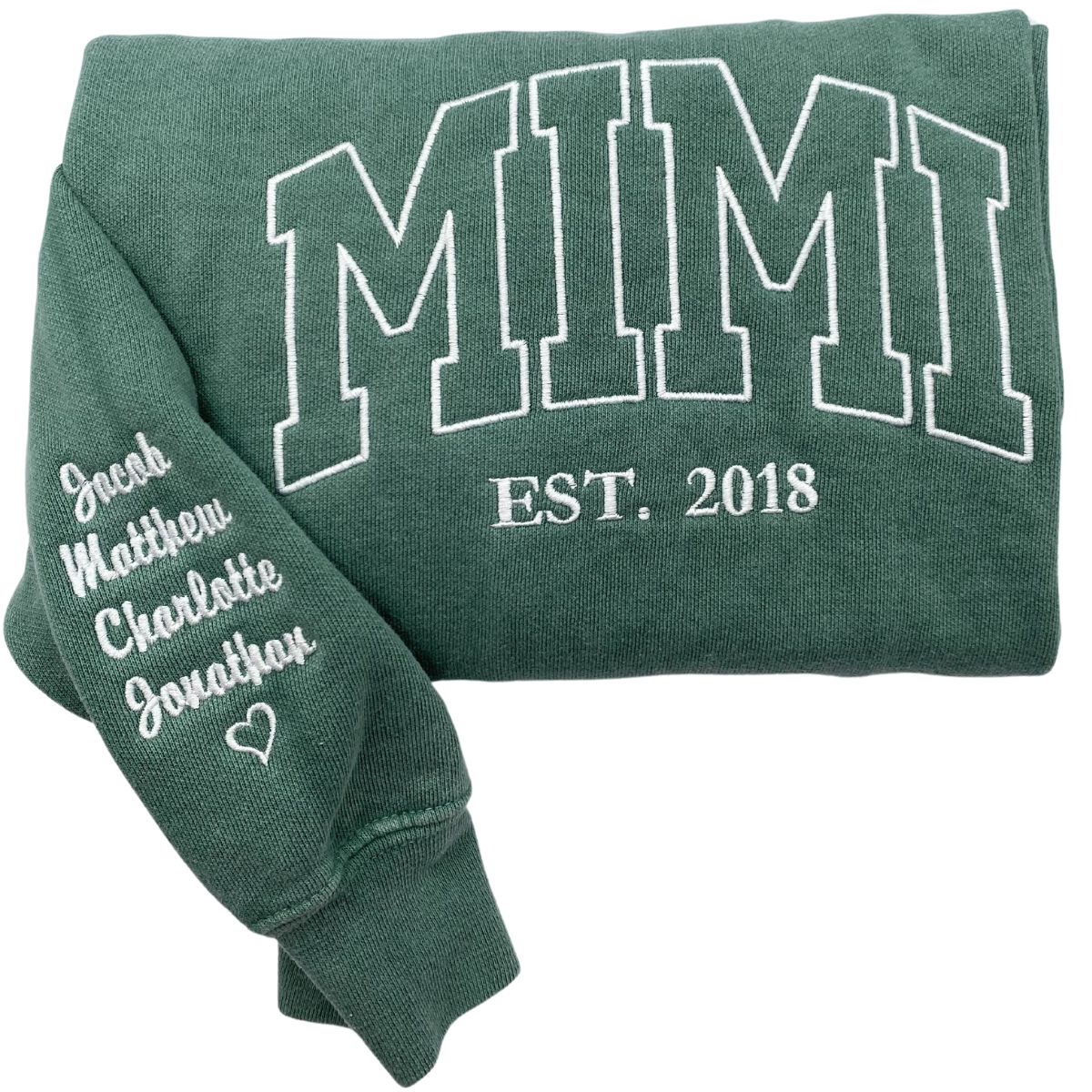 Custom Embroidered Cheer Mom Sweatshirt & Hoodie with Kids Names on Sleeve - Perfect for Sports Games, School Events & Family Photos