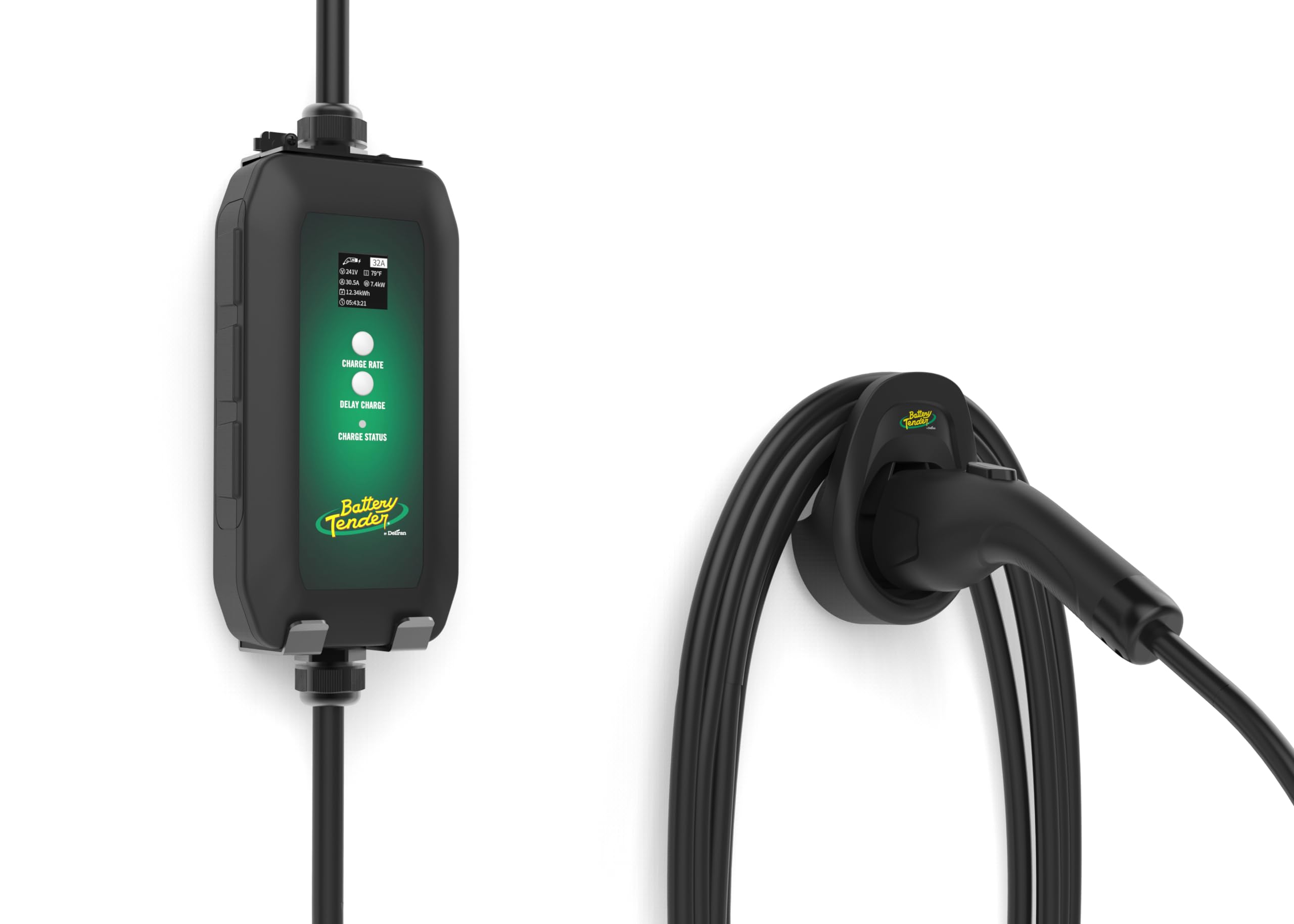 Battery Tender eCharge 32 AMP Level 1+2 Portable EV Charger for Electric Vehicles - 022-3017-DL-WH - Fast Charging at Home & On The Road