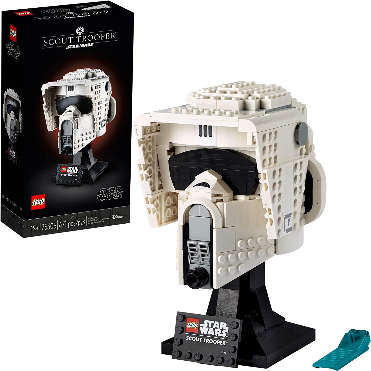 LEGO Star Wars Scout Trooper Helmet 75305 Building Kit - Collectible Star Wars Model for Adults & Kids - Perfect for Display, Gifts & Star Wars Fans Collection