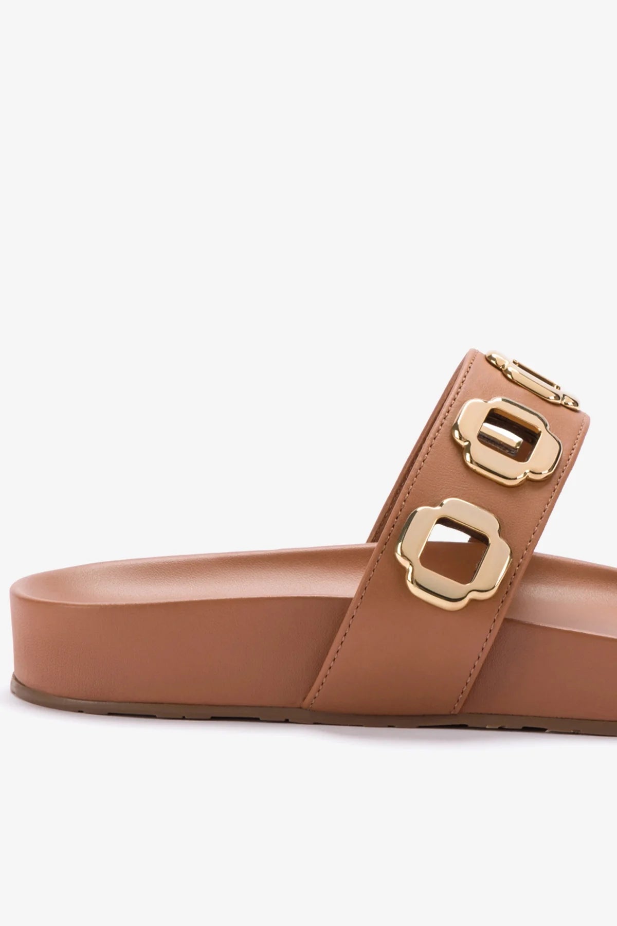 Milan Slide In Caramel Leather Slippers for Women - Soft Comfortable House Shoes for Indoor/Outdoor Wear - Perfect for Home, Office, and Travel