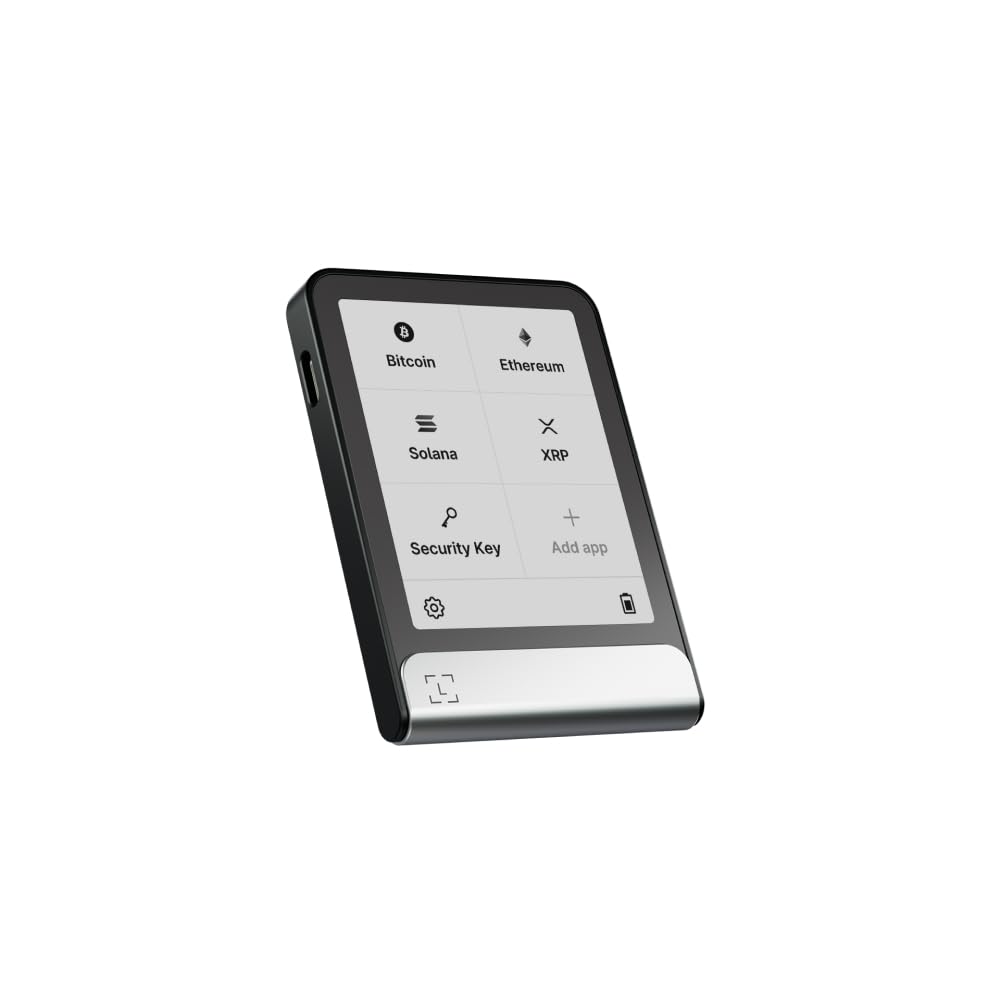 Secure E Ink Touchscreen Crypto Wallet - Ledger Flex & Magnet Folio Bundle (Business Charcoal) | Magnetic Nylon Protection for Digital Assets | Perfect for Crypto Trading, Investing & Blockchain Security