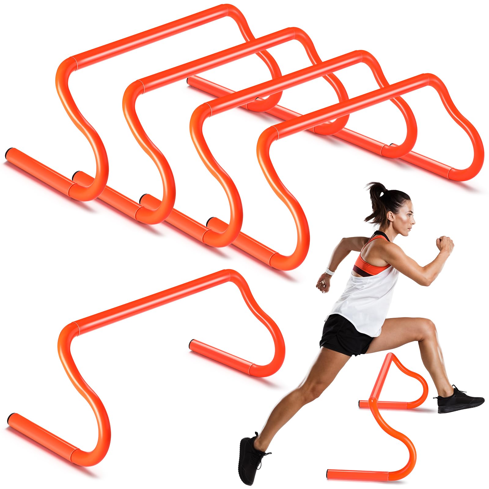 5 Pcs Speed Agility Training Hurdles - Durable Detachable for Soccer Basketball Athletes - Perfect for Plyometric Drills & Speed Training