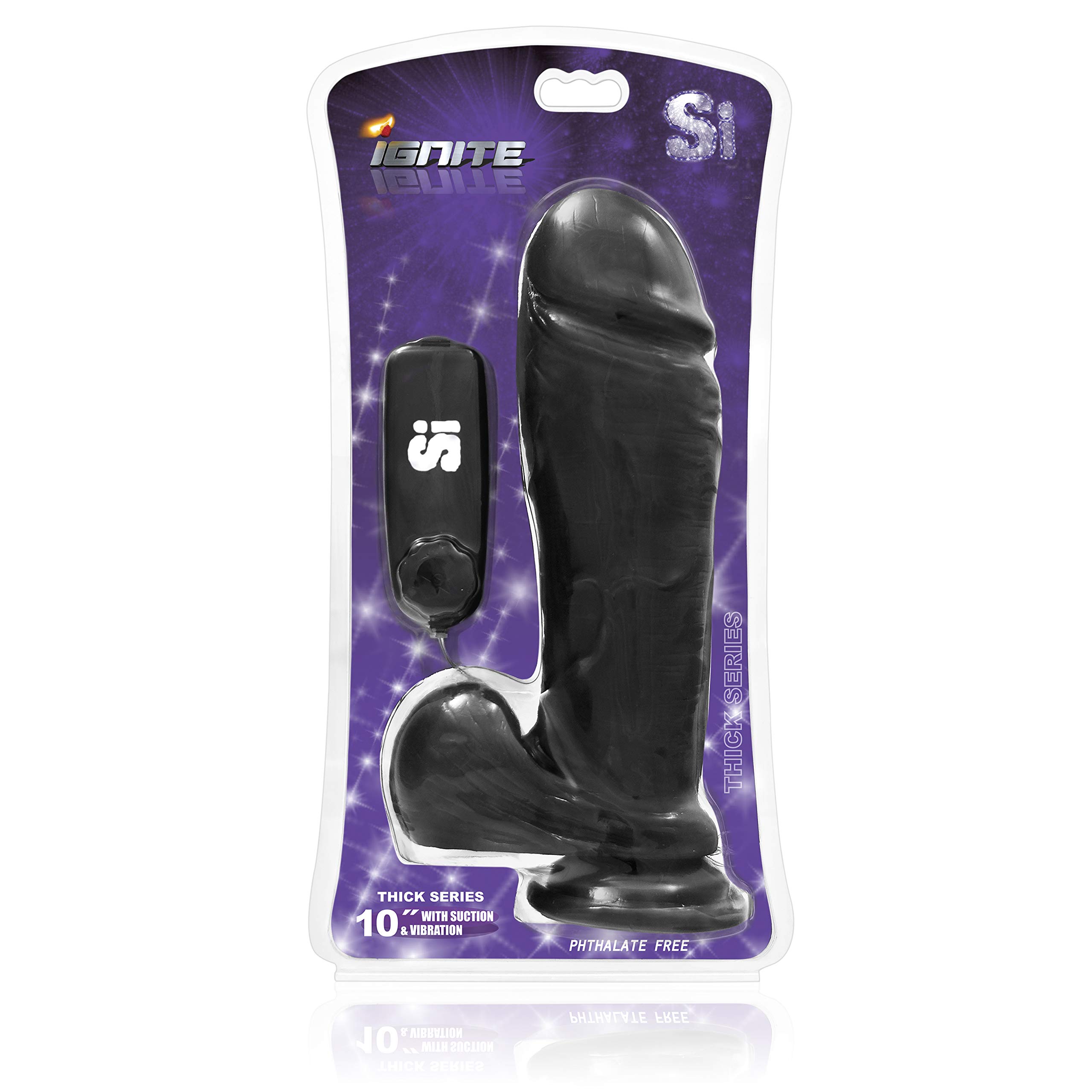 10 Inch Black Realistic Thick Cock with Balls - Egg & Suction Base Dildo (33.12oz) for Adult Pleasure & BDSM Play - Perfect for Solo Use, Couples & Fantasy Roleplay