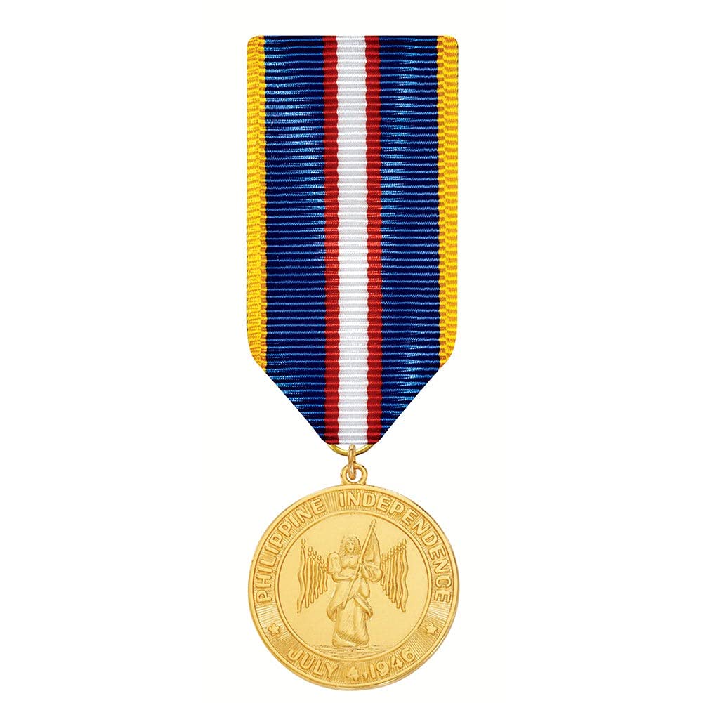 MEDALS OF AMERICA EST. 1976 - Philippine Independence Miniature Medal - Anodized Military Award - Perfect for Collectors, Veterans & Historical Displays