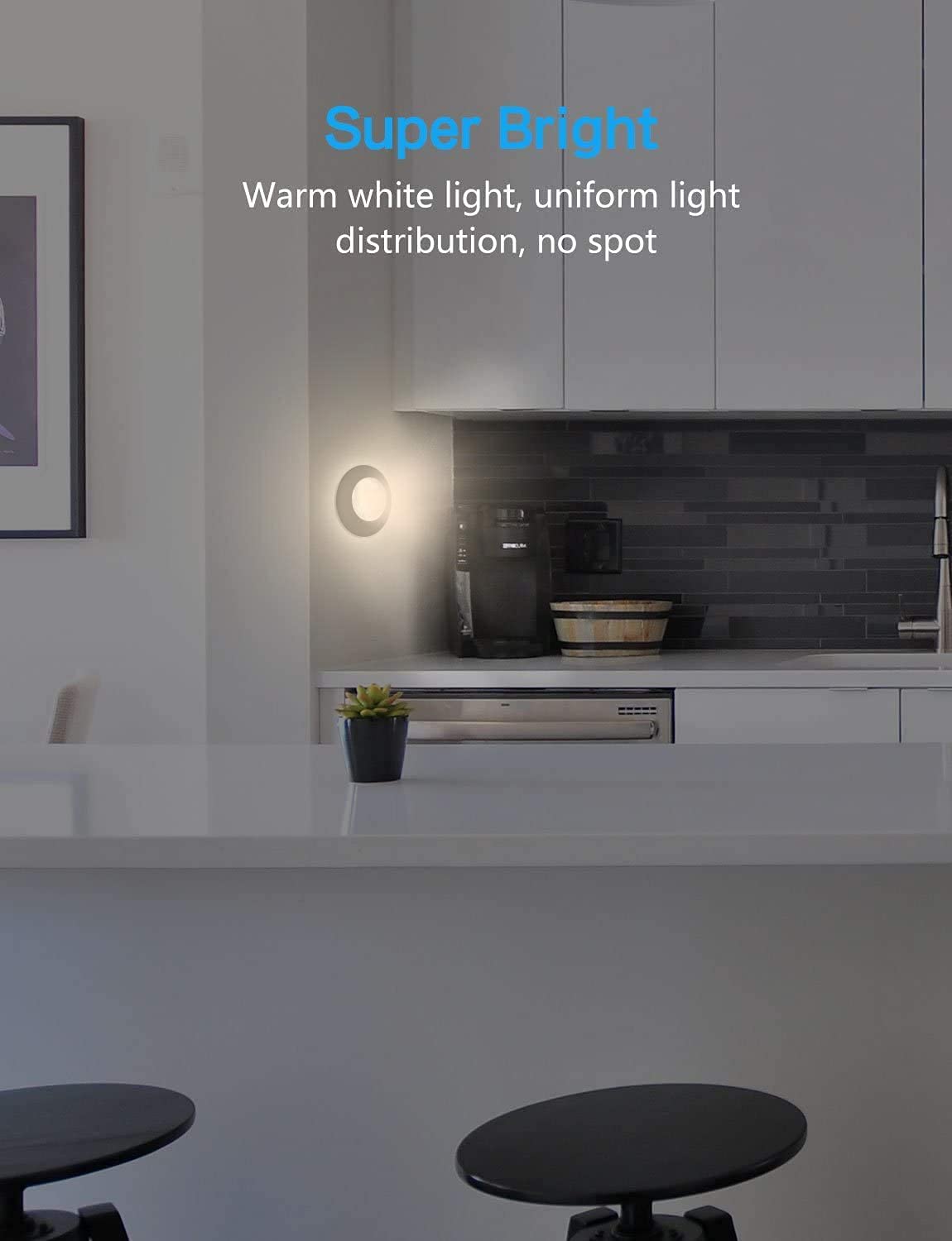 Dream Master LED Tap Lights 5 Pack - Wireless Under Cabinet Lighting for Kitchen, Closet & Counter