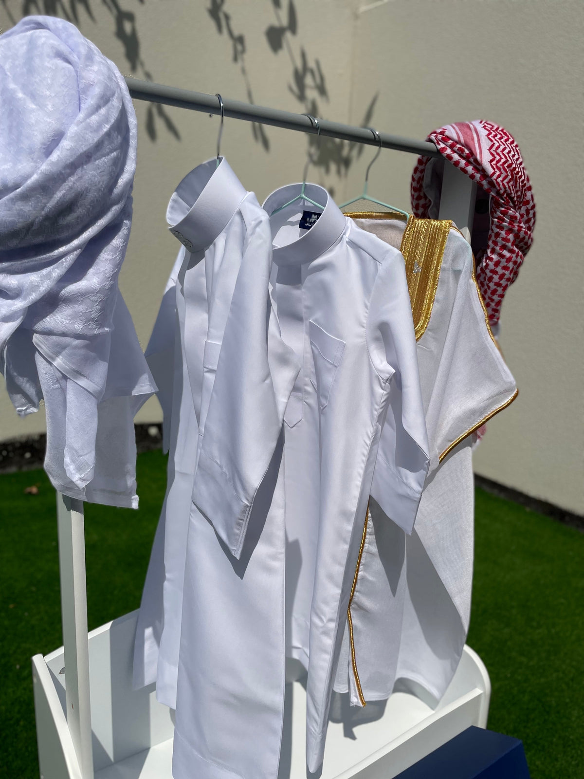 Premium Baby Boy Thobe Gift Set - White Bisht for 0-12 Months | 4-Piece Outfit for Special Occasions & Celebrations