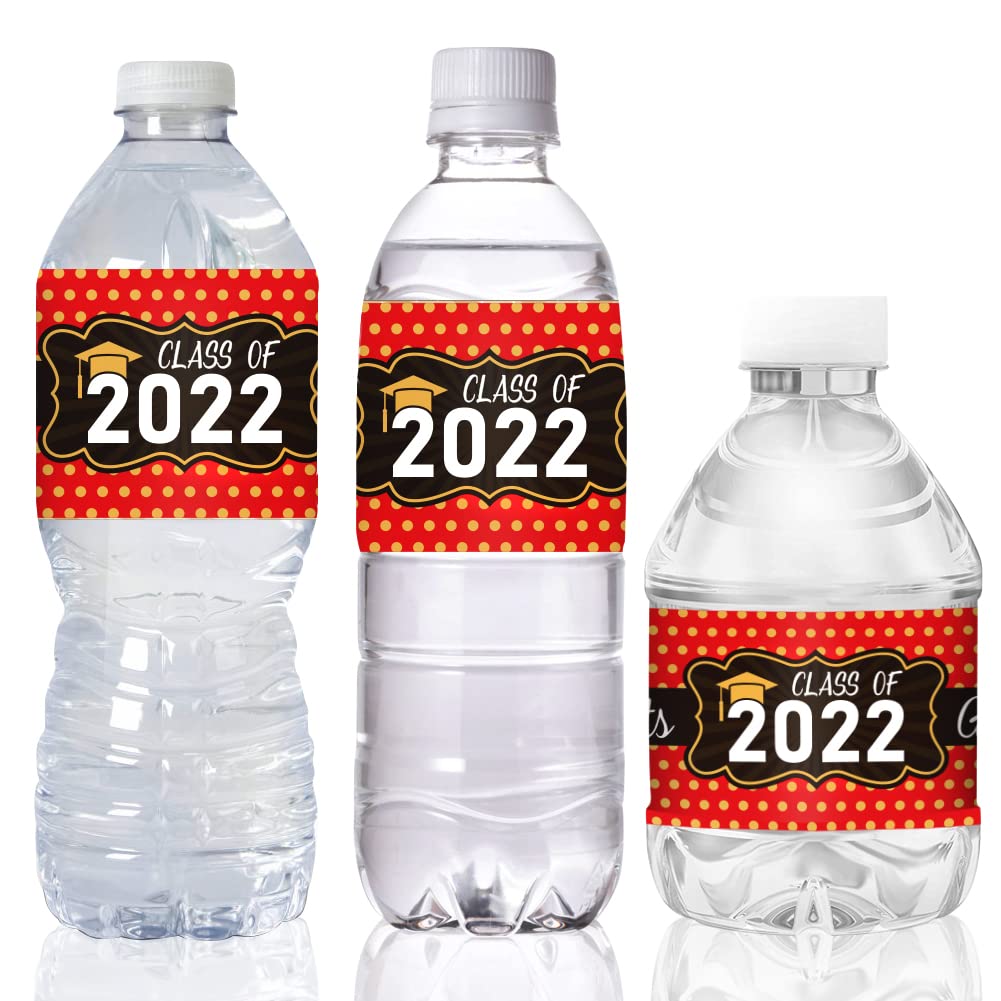 SICOHOME Graduation Water Bottle Labels - High School & College Party Favors for Celebrations