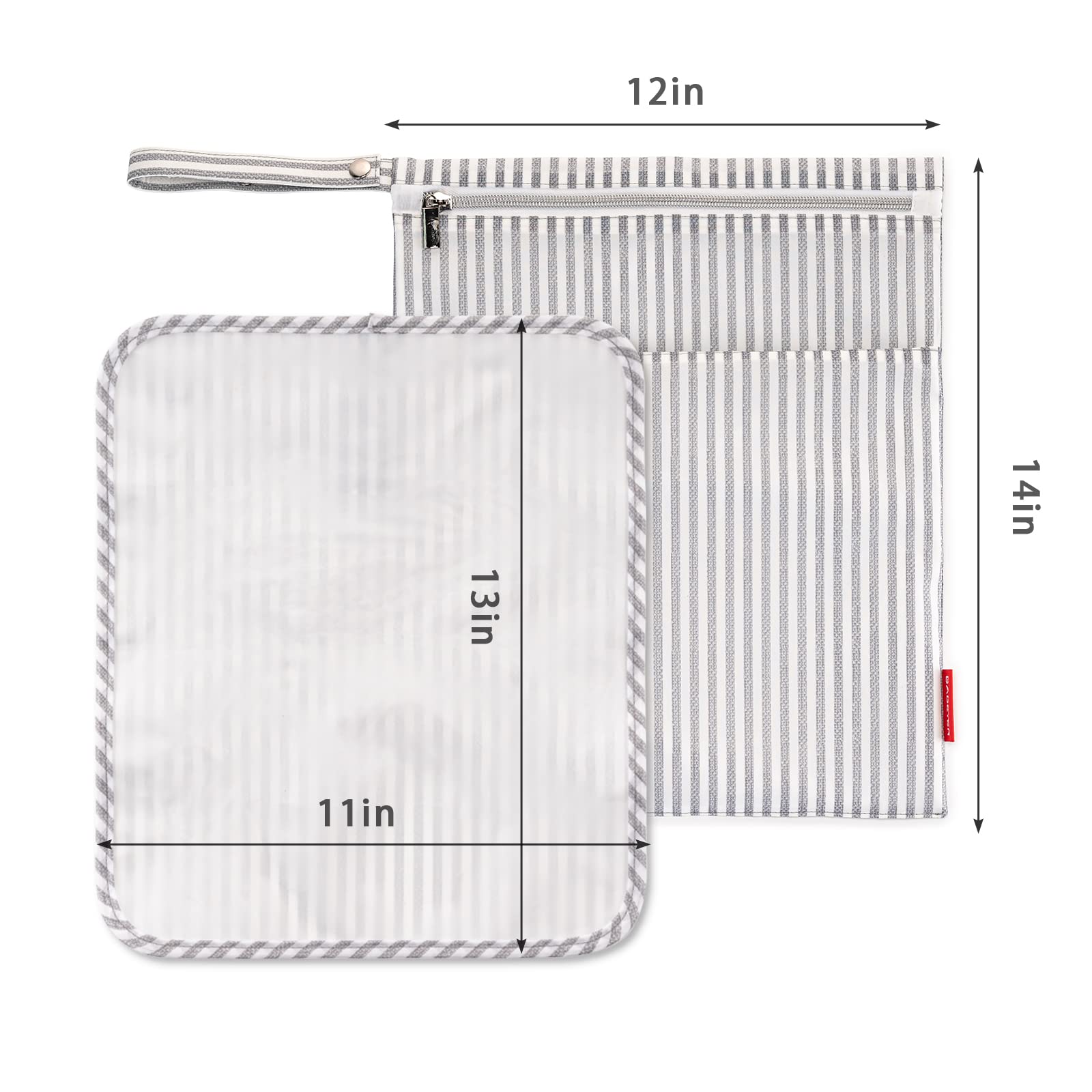 Waterproof Wet Dry Bag for Breast Pump Parts Storage - Portable Pump Accessories Organizer with Place Mat & Straps - Ideal for Working Moms Pumping at Office, Travel or On-the-Go