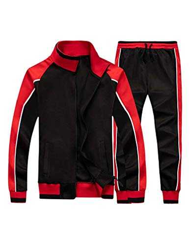 **Litteking Men's 2-Piece Tracksuit Set - Long Sleeve Casual Sweat Suit for Running, Jogging & Gym Workouts | Comfortable Athletic Outfit for Sports & Lounge Wear**