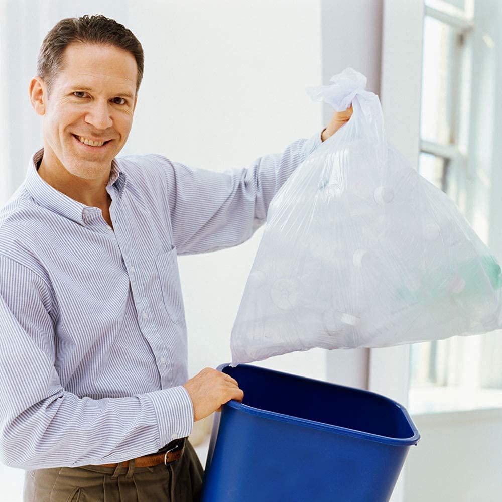 Spectrum CP242406N HDPE Commercial Trash Can Liners - 7-10 Gallon, 6 Mil Thick, 24
