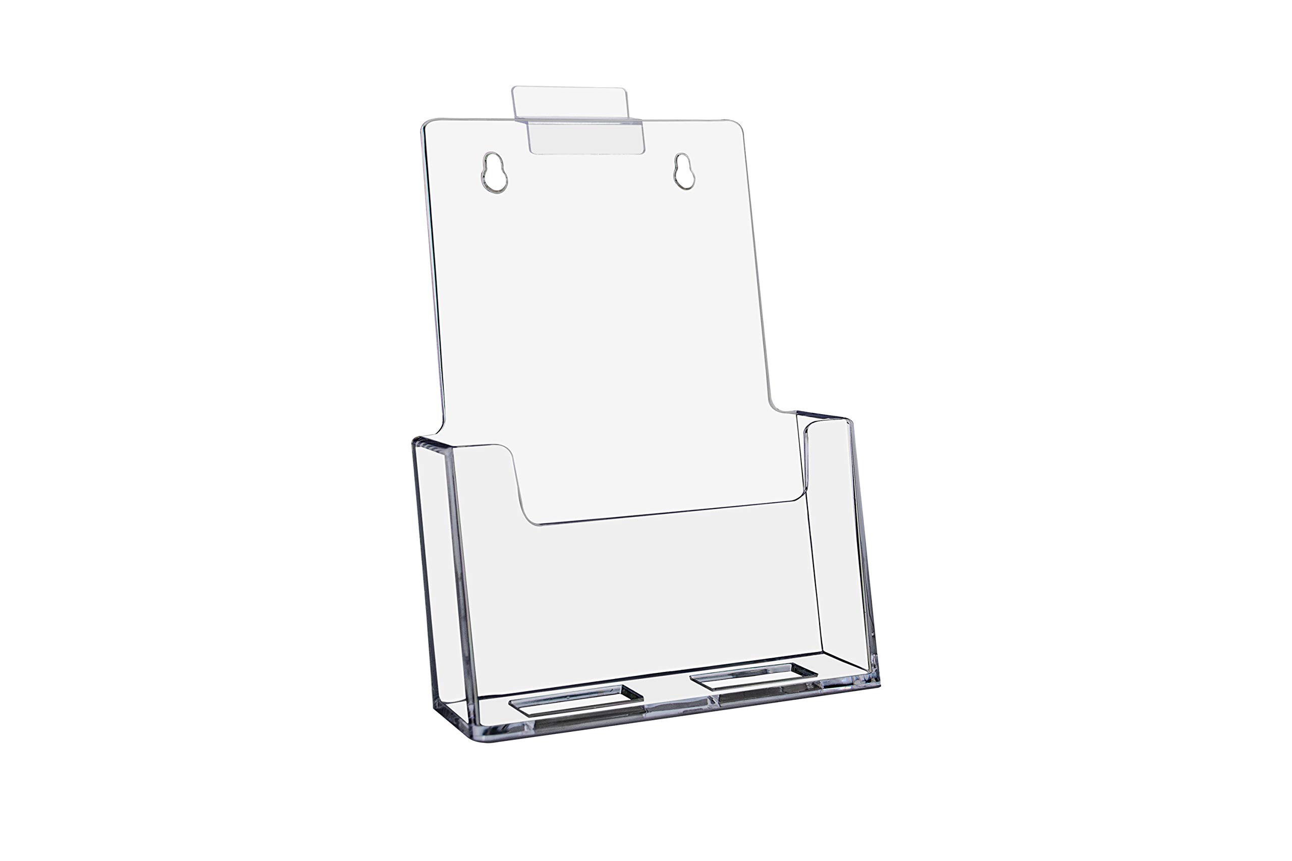 12-Pack Clear Acrylic Brochure Holders - 6
