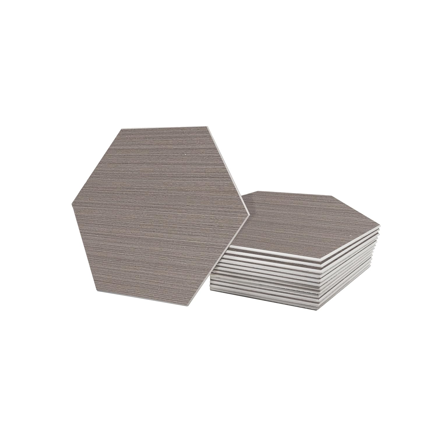 Hexagon Wood Grain Peel & Stick Tiles - Easy DIY Backsplash for Kitchen & Bathroom