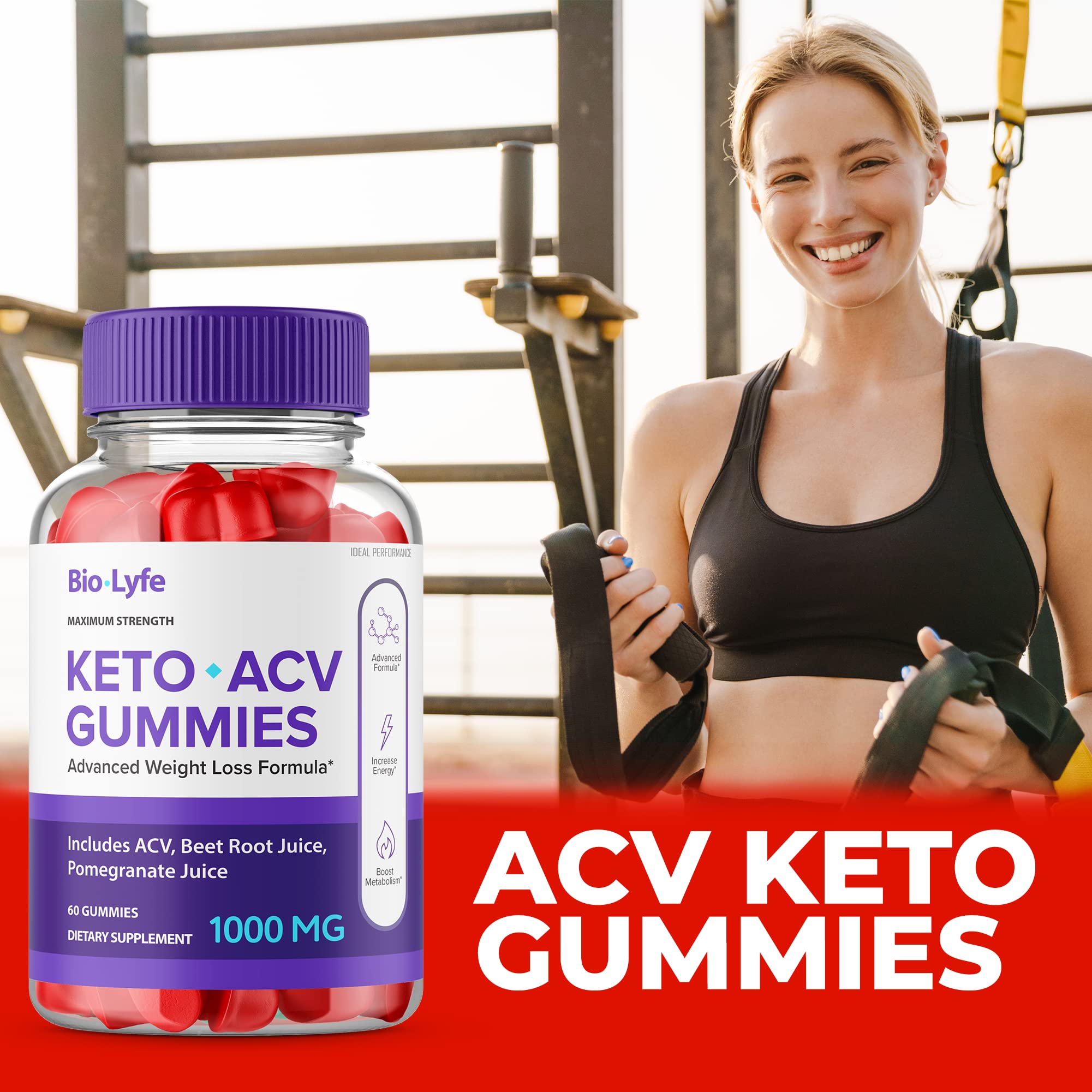 Biolyfe Keto Gummies with Apple Cider Vinegar - 60 Count | Weight Loss Supplement for Ketogenic Diet | Perfect for On-The-Go Healthy Snacking & Carb Control