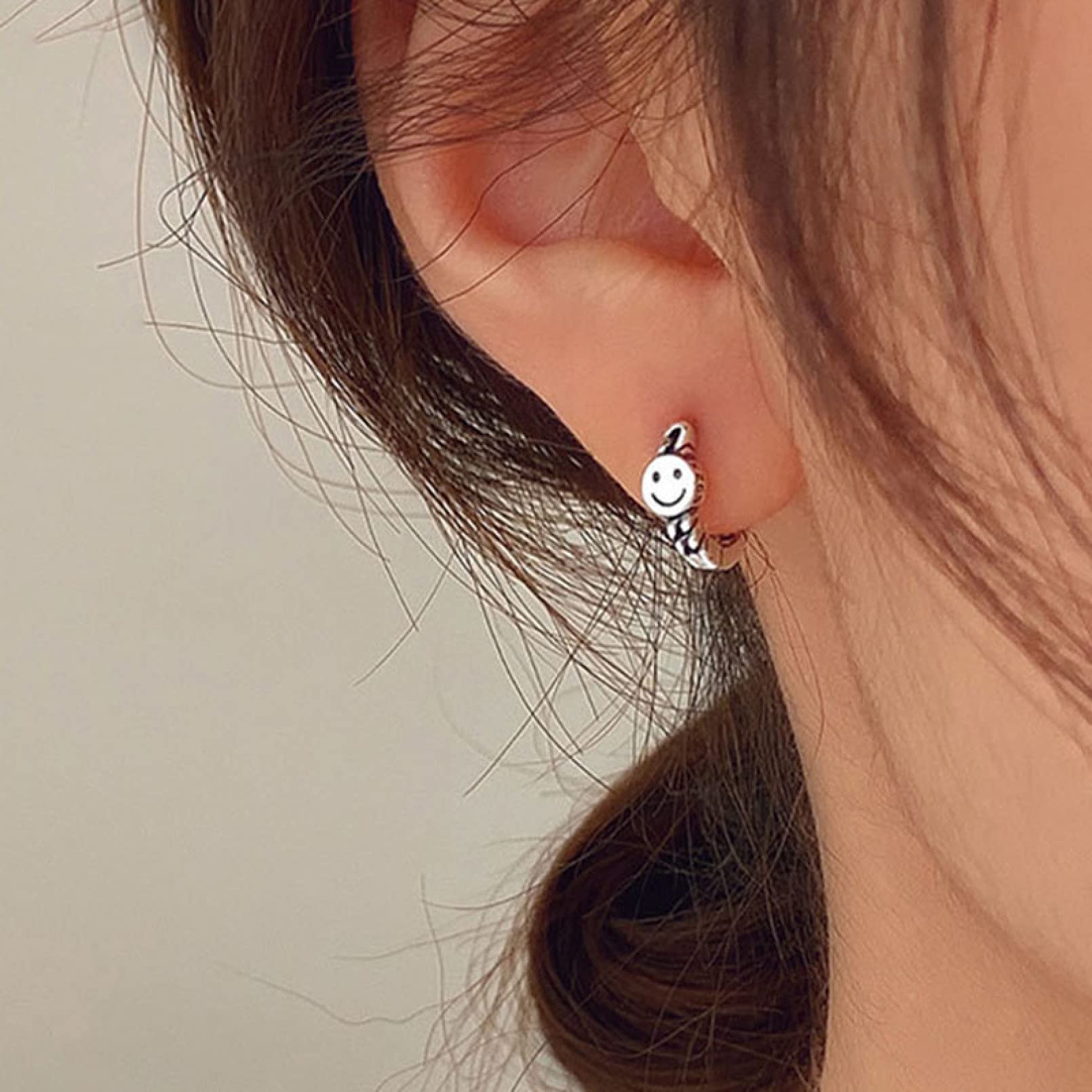 Hypoallergenic 925 Sterling Silver Smiley Earrings for Women - Trendy Summer Party Jewelry, Elegant Gift for Girlfriend, Wife, Sister, Daughter & Mother - Perfect for Birthdays, Anniversaries & Special Occasions