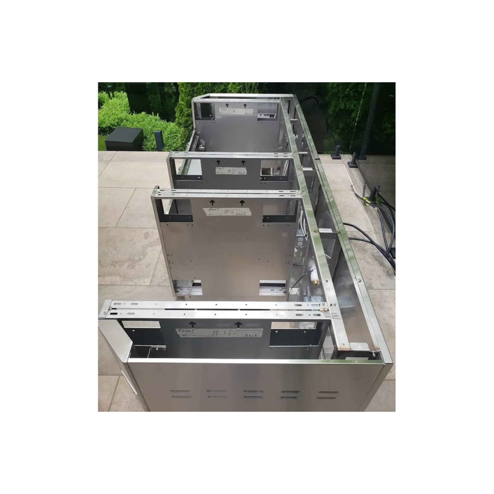 Hestan GES12 12 Ft. GE Series Kitchen Island with Side Burner Cutout - Premium Stainless Steel Commercial Island for Restaurants, Catering & Home Kitchens