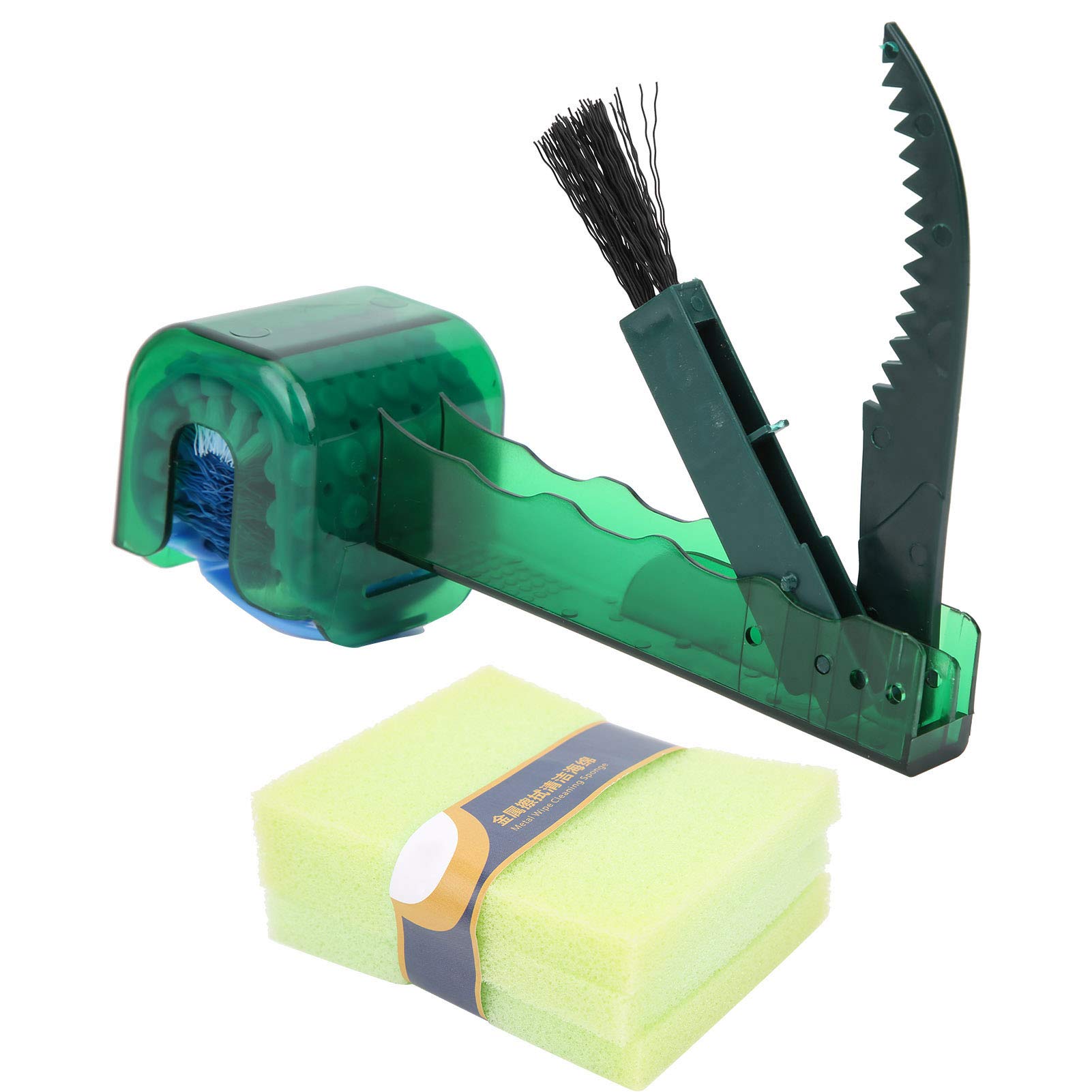 **Keenso Bicycle Chain Cleaning Brush Kit – Multi-Functional Bike Chain Scrubber with Soft Brush & Sponge – Perfect for Road, Mountain & Commuter Bikes – Ideal for DIY Bike Maintenance & Cleaning**