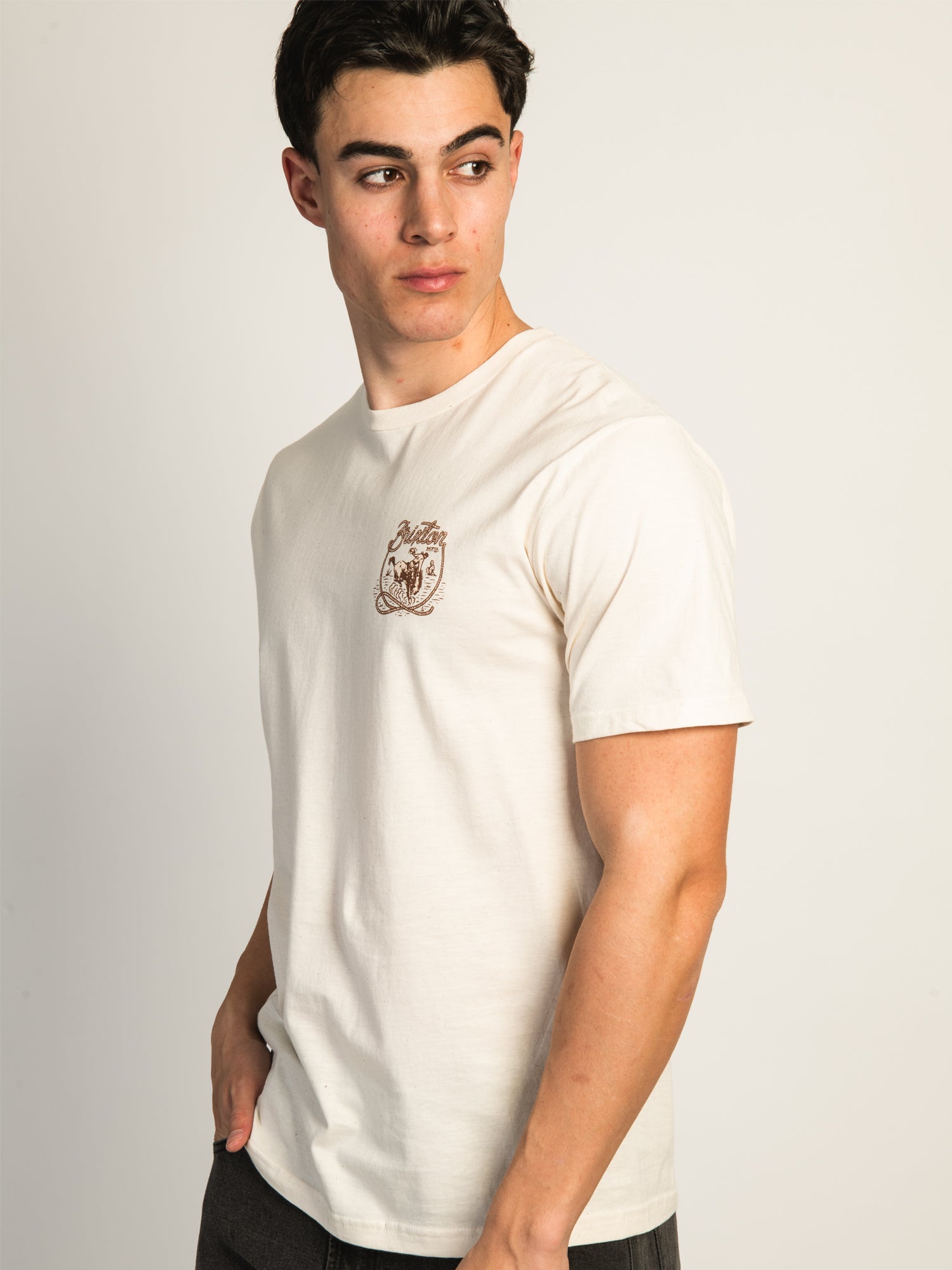 Brixton Omaha T-Shirt for Men - Comfortable Cotton Tee for Casual Wear, Street Style & Everyday Outfits