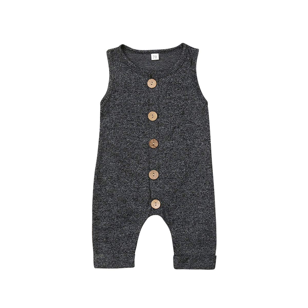 Honganda Baby Romper Jumpsuit - Soft Cotton Button-Up Playsuit for Boys & Girls | Spring Summer Outfit for Newborns & Infants | Perfect for Playtime, Daycare & Family Photos