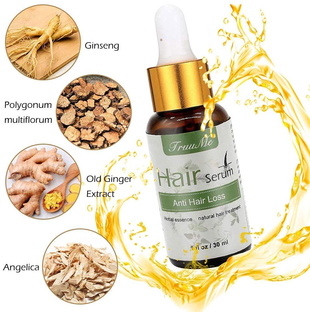 Natural Herbal Hair Regrowth Serum for Thinning Hair - Anti Hair Loss Treatment for Fast Growth & Thickening - Best for Men & Women - Use Daily for Fuller, Healthier Hair (Home & Salon Use)