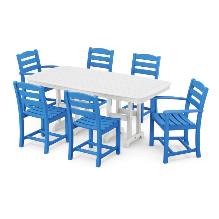 POLYWOOD La Casa Café 7-Piece Outdoor Dining Set - Patio Furniture for Backyard, Poolside & Garden - Weather-Resistant & Durable