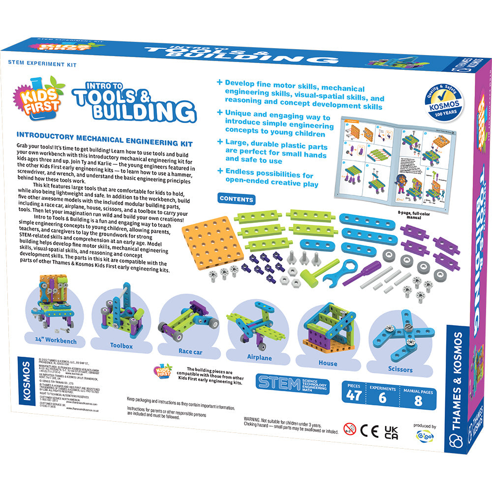 Kids First Intro to Tools & Building - STEM Learning Toy for Toddlers & Preschoolers - Perfect for Early Childhood Development & DIY Projects