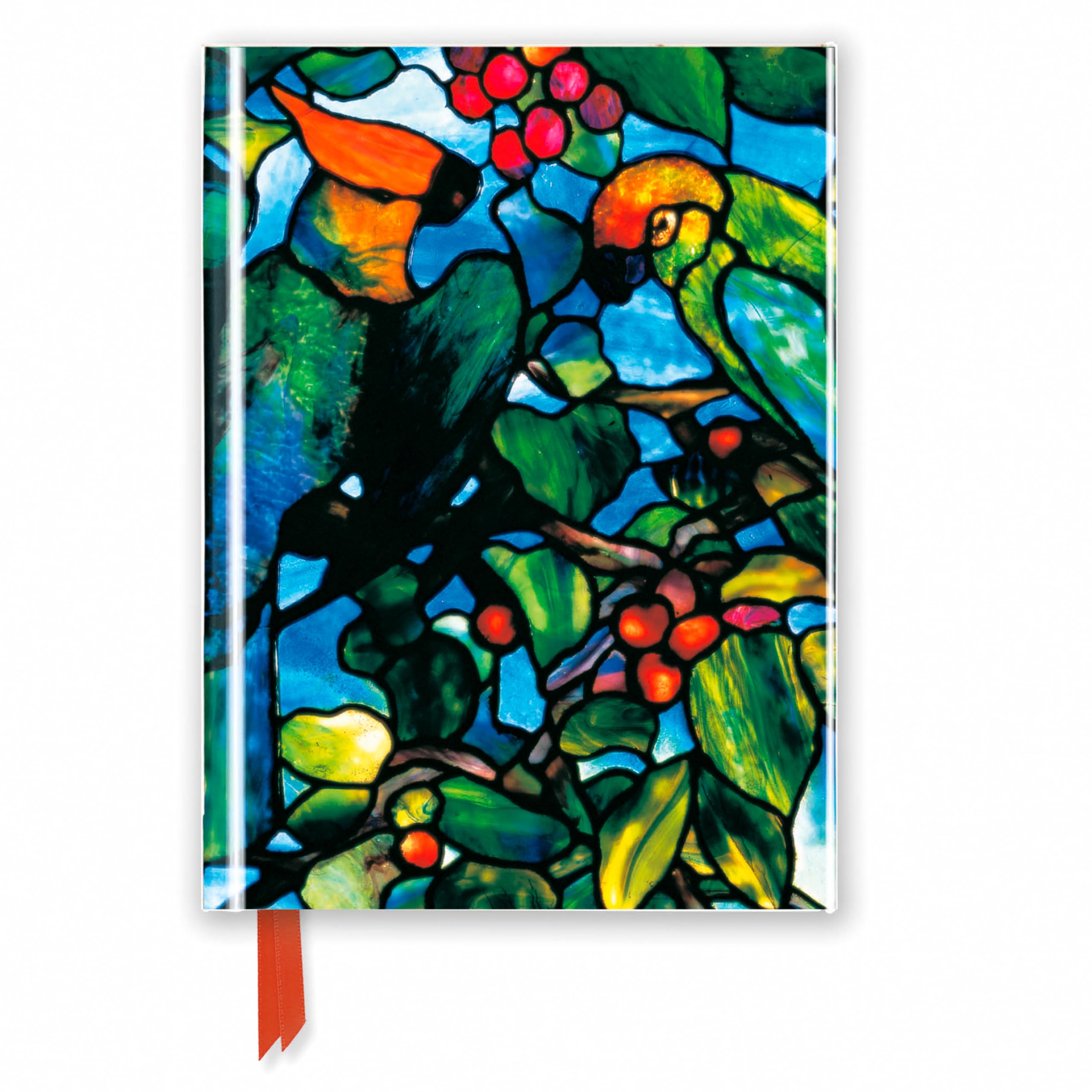 Tiffany & Co. Inspired Parrots Foiled Pocket Journal - Flame Tree Notebook for Writing, Sketching & Travel - Perfect Gift for Writers & Artists