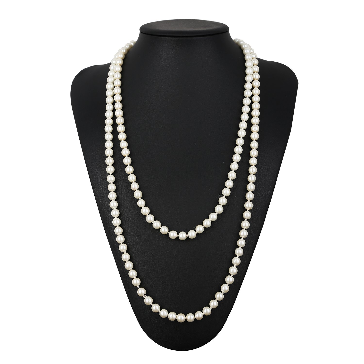1920s Flapper Accessories Set - Headband, Earrings, Pearl Necklace for Vintage Parties