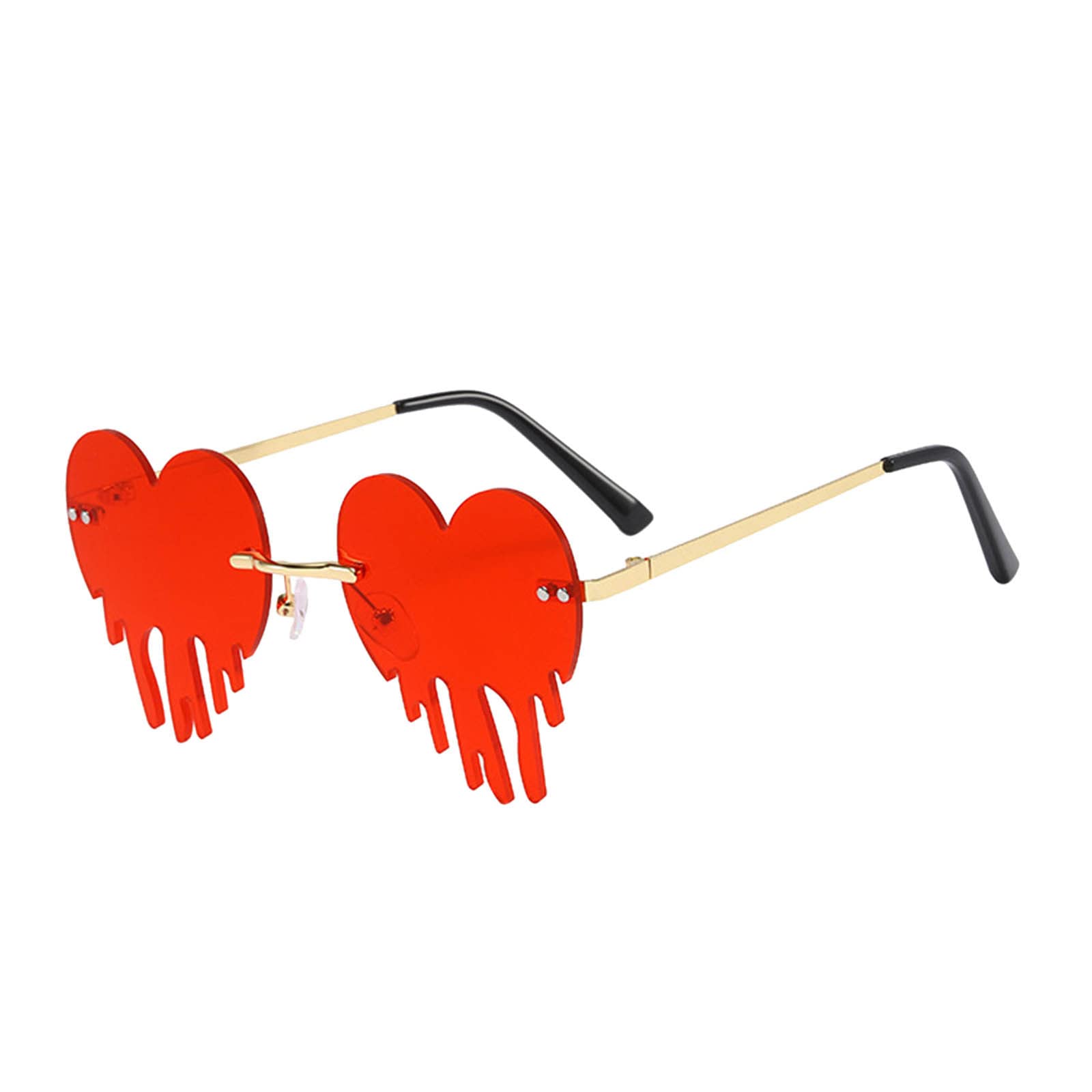Heart-Shaped Sunglasses - Trendy Cloud Punk Shades for Party & Cosplay