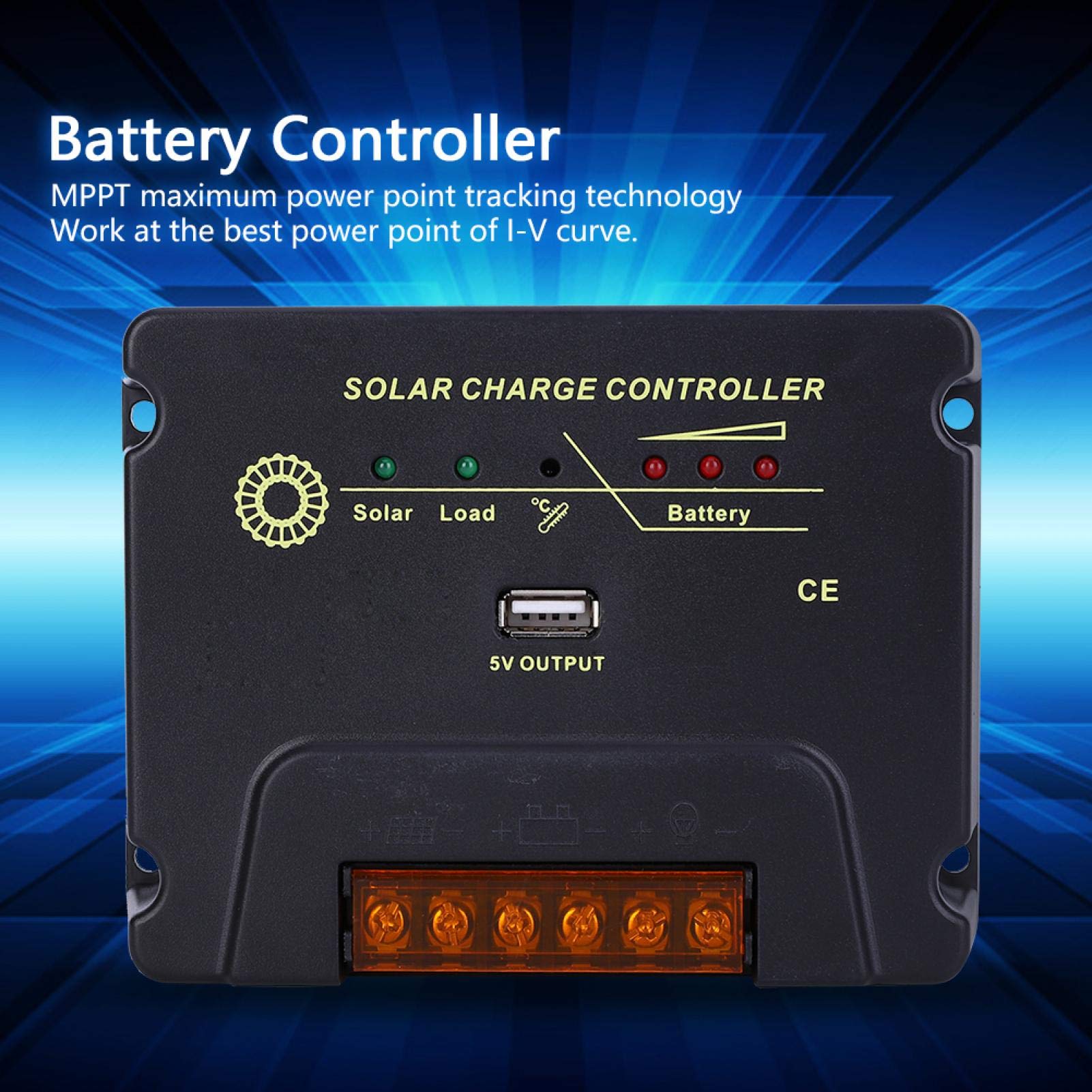 MPPT Solar Charge Controller - High Efficiency Single Chip Control for Home & Factory Use | Reliable & Strong Adaptability | Perfect for Off-Grid Power Systems & Solar Panel Kits
