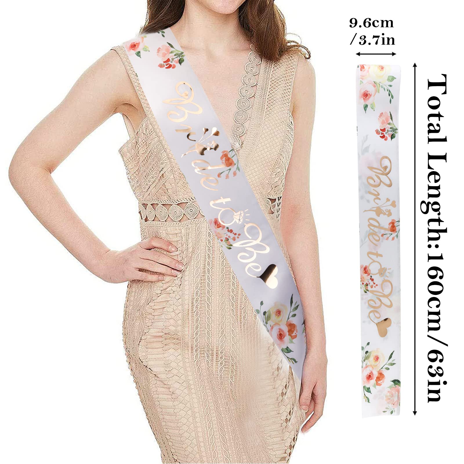CIEHER Bride To Be Sash & Tiara Set - Bridal Shower Decorations, Bachelorette Party Accessories, Wedding Gift for Bride - Perfect for Bridal Showers, Bachelorette Parties & Wedding Celebrations