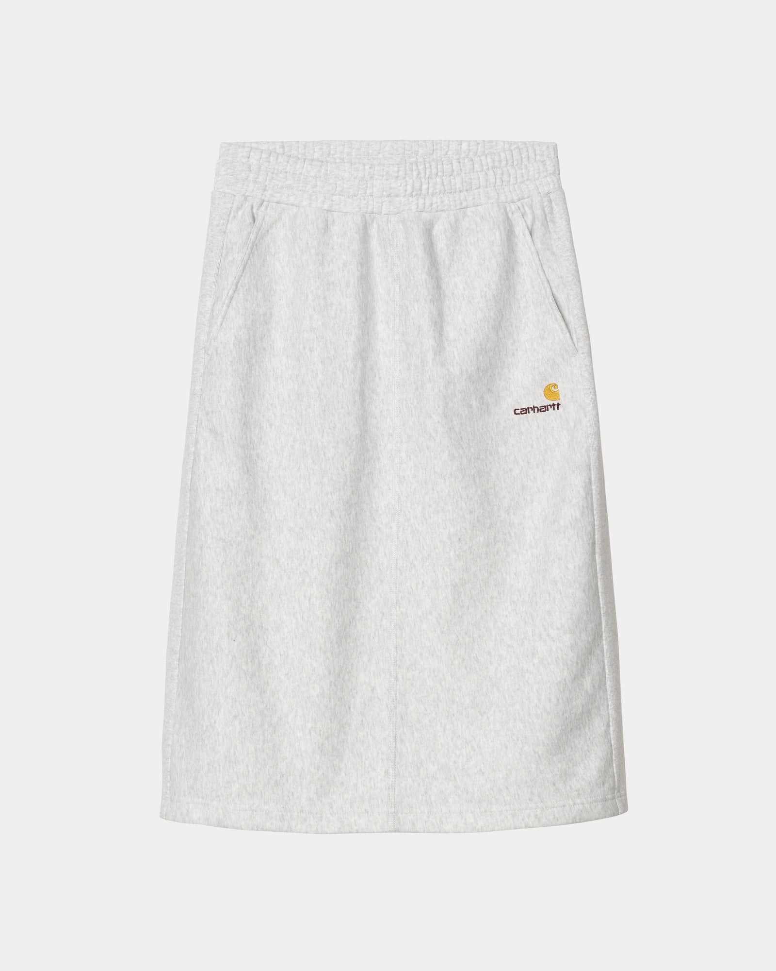 American Script Sweatpants Skirt - Soft Fleece Lounge Skirt with Elastic Waistband | Ash Heather Color | Perfect for Yoga, Lounging & Casual Wear