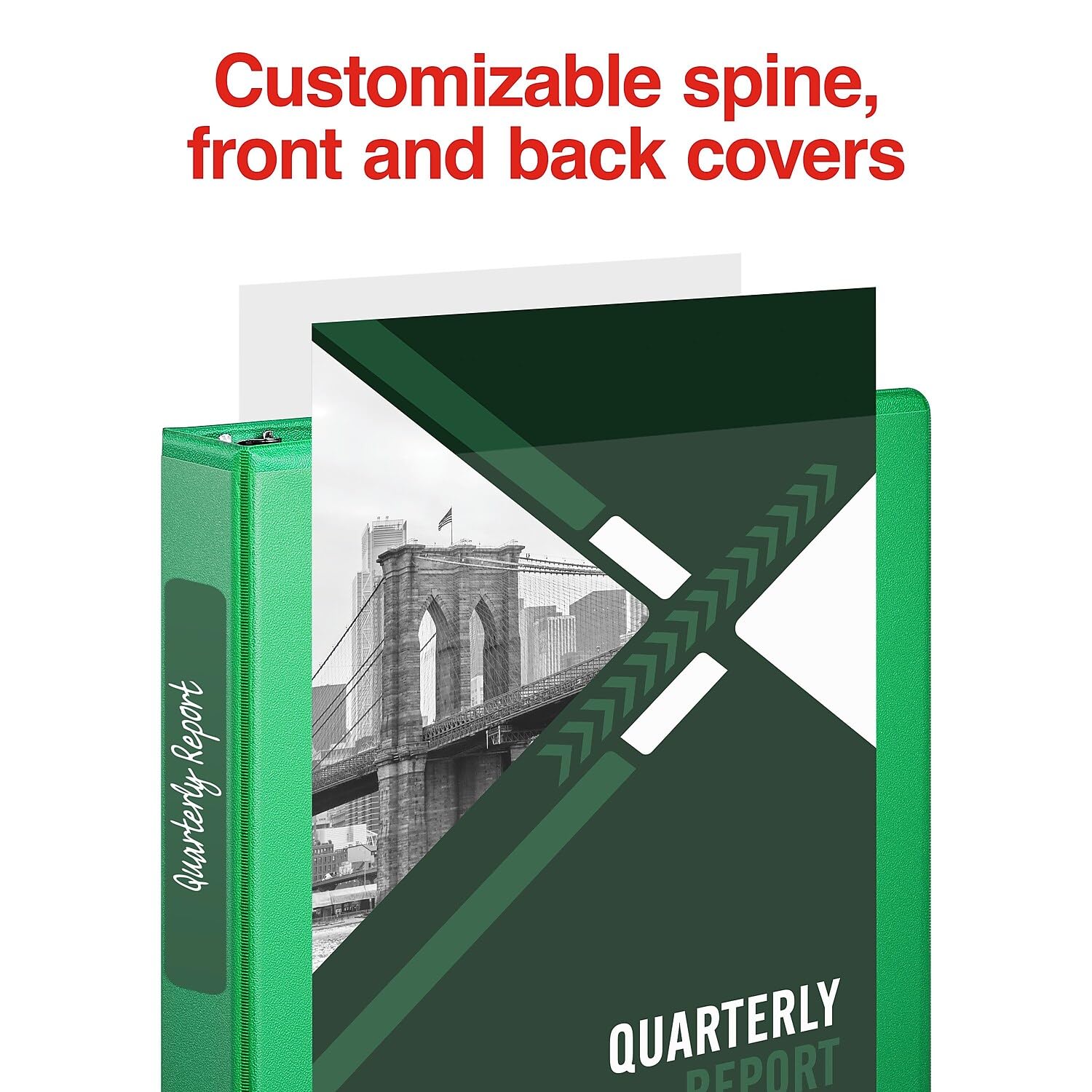 Staples Standard 1.5 Inch 3-Ring View Binder - Green | Durable School & Office Supplies for Organizing Documents, Reports & Presentations