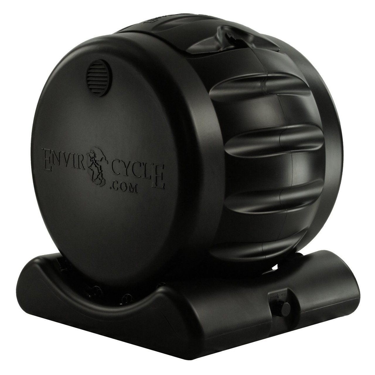 Premium Black Envirocycle Composting Tumbler Bin - Made in USA, Food Safe, BPA & Rust Free, No Assembly Required - World's Most Beautiful Composter with Built-in Tea Maker for Organic Gardening & Sustainable Living